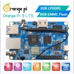 Orange Pi 3 Lts 2g8g Emmc Avec Wifi + bt5.0,Allwinner H6 Soc, Ordinateur de Carte Open Source, Exécuter Android 9.0/ Ubuntu/ Debian Os RSP PI